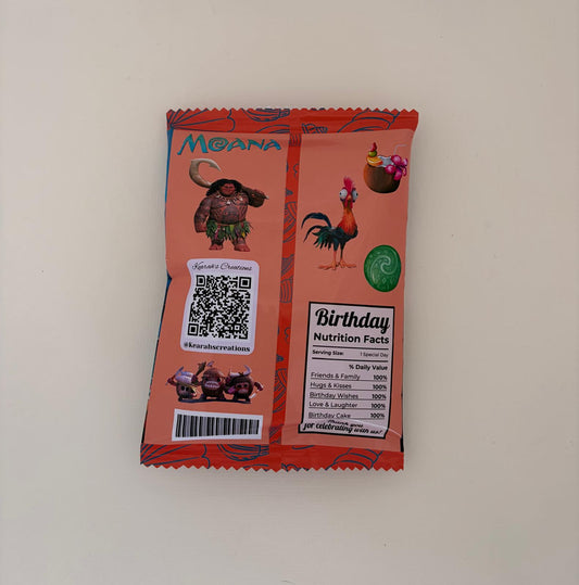 Moana Themed Crisp Bag (10 Pack)