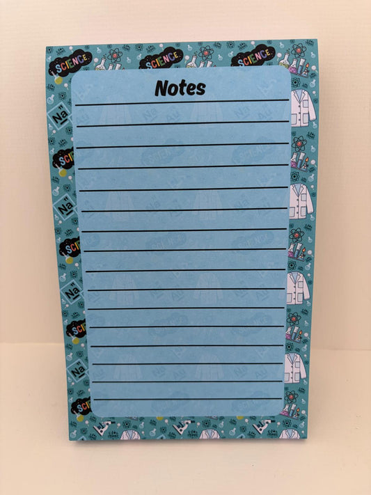 Science Theme Notepad