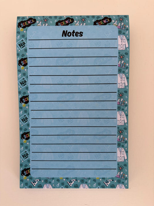 Science Theme Notepad